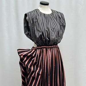 diotīma peplos dress in Junkanoo stripe/black multi